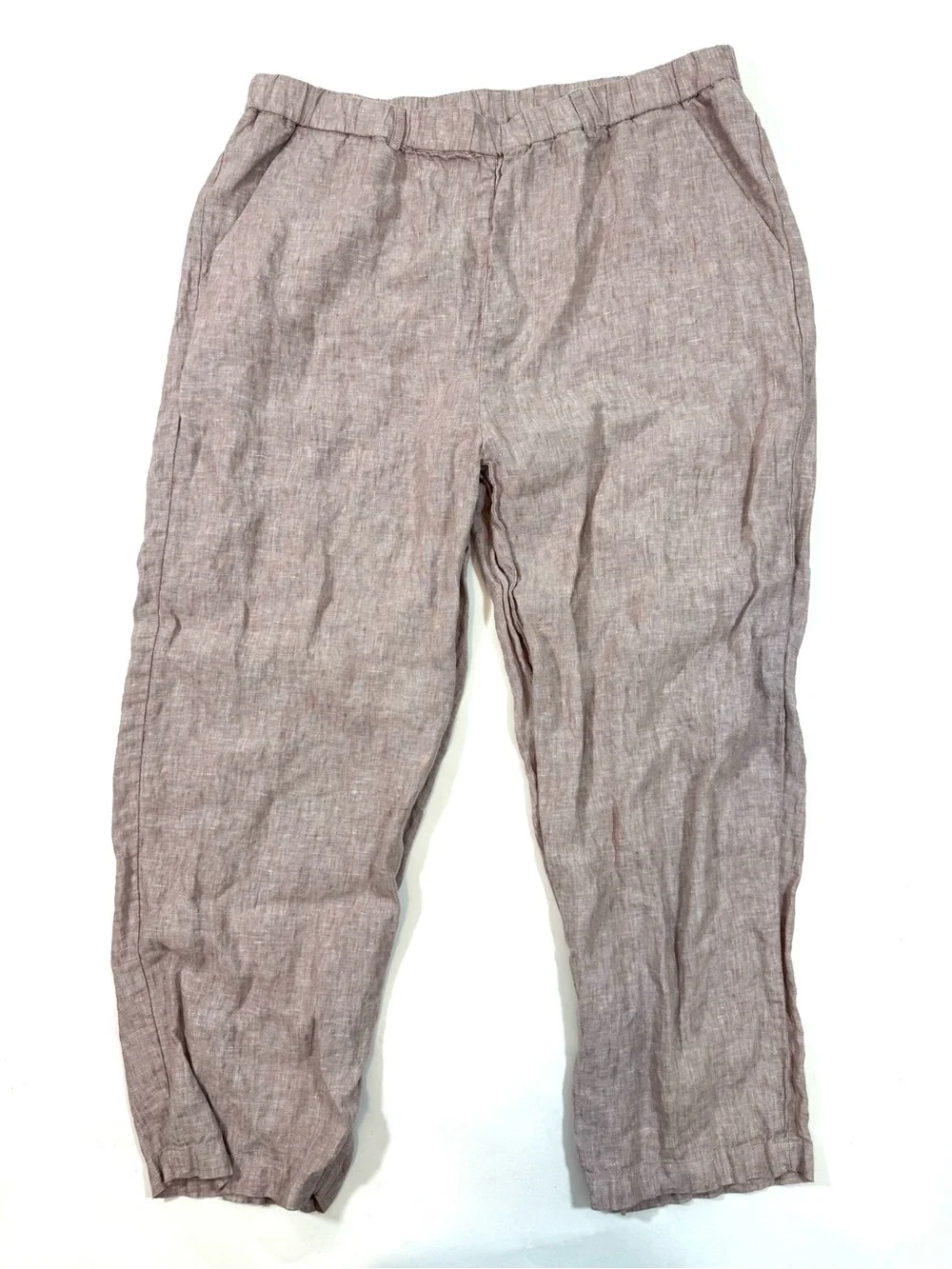 Quince European Linen Pants Vintage Pink Chambray